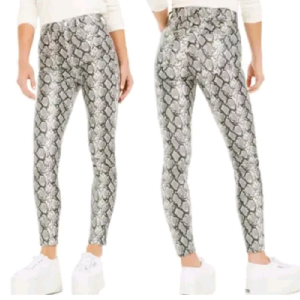 NWT Kendall & Kylie Skyscraper High Rise Animal Faux Leather Pant Size 27